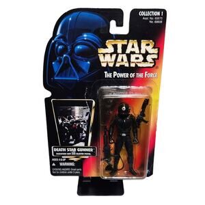 Star Wars POF Death  Star Gunner 4" Action Figure 1996 Red Card New Sealed
